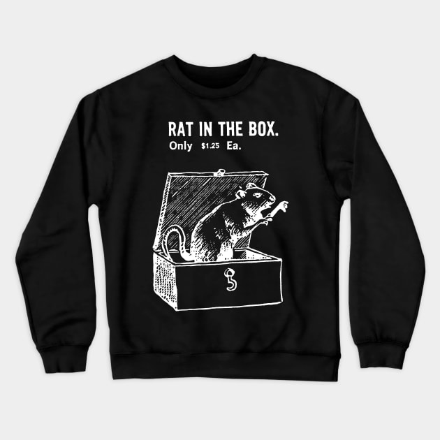Rat In The Box Crewneck Sweatshirt by kthorjensen